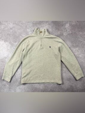 [270] Polo Ralph Lauren Men's Quarter
Zip Cotton Sweater XL Size
